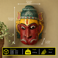 Vintage Odisha Wooden Folk Mask – Traditional Indian Folk Art