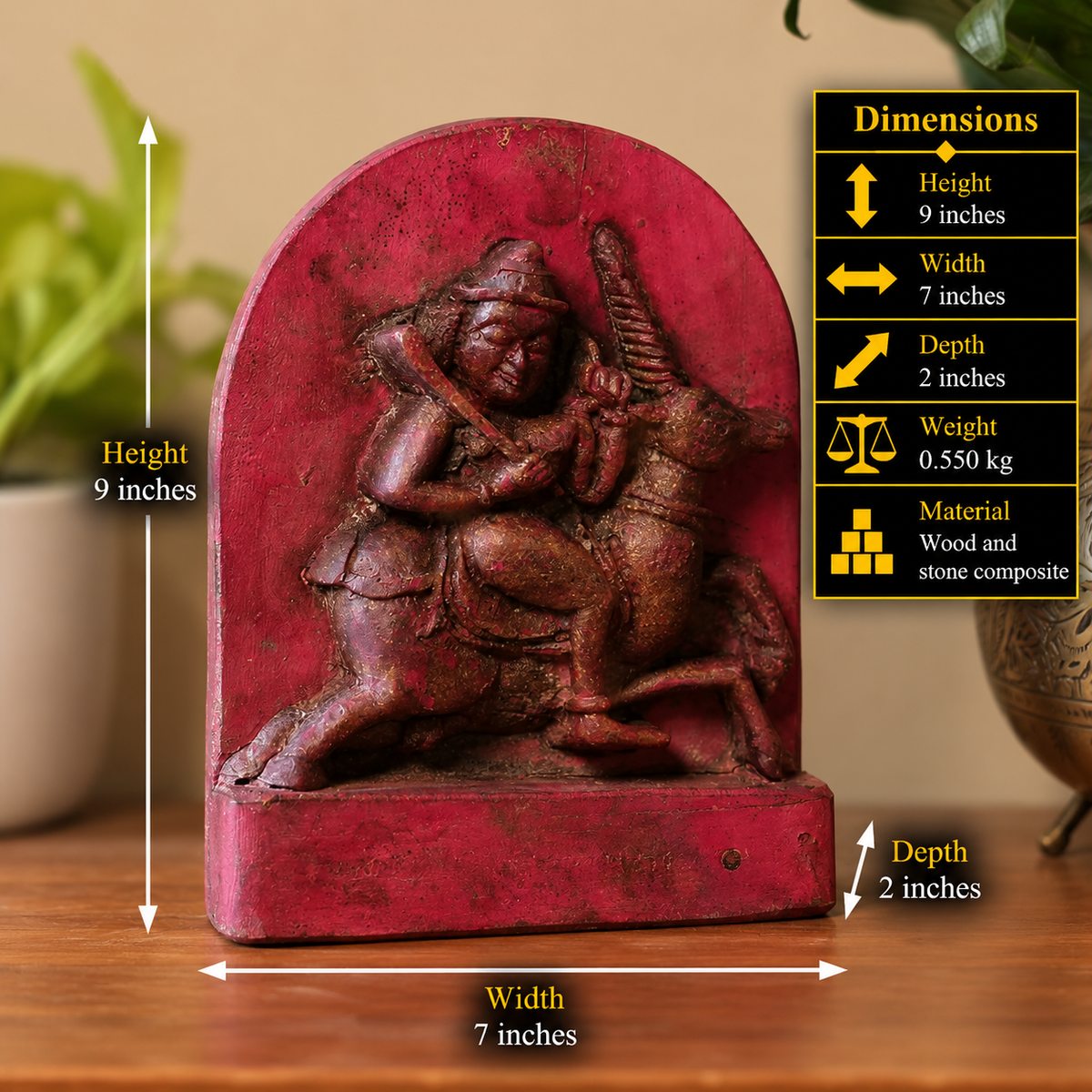 Vintage Wood /Stone Shiva