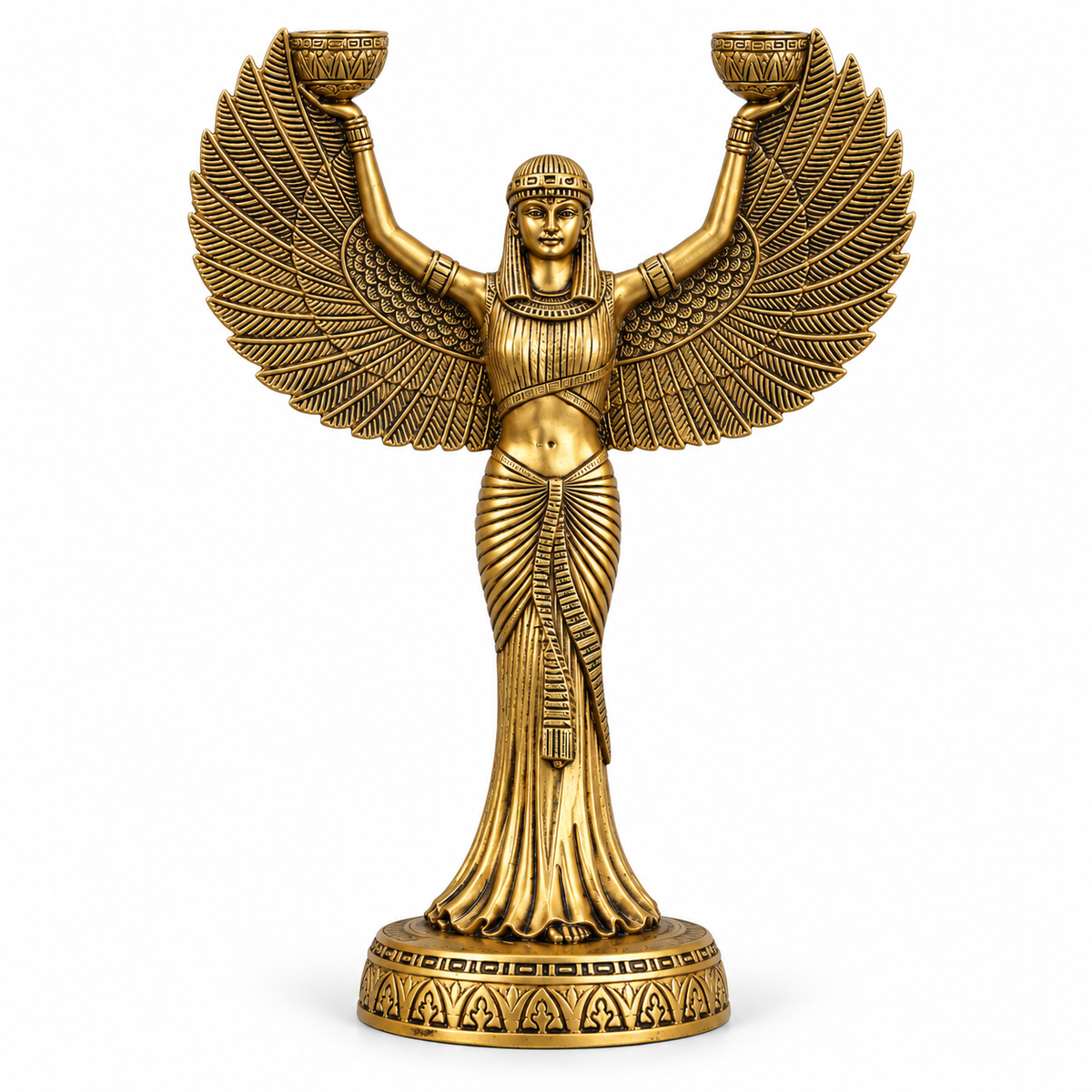 Brass Egyptian Goddess Isis Candle Stand