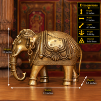 Brass Superfine Ornate Elephant