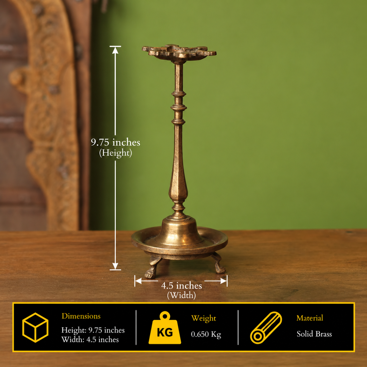 Brass  Vintage Vilakku Lamp