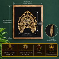 Wooden Frames With Brass Prabhavali Floral