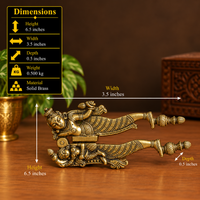 Brass Vishnu Laxmi Nutcracker