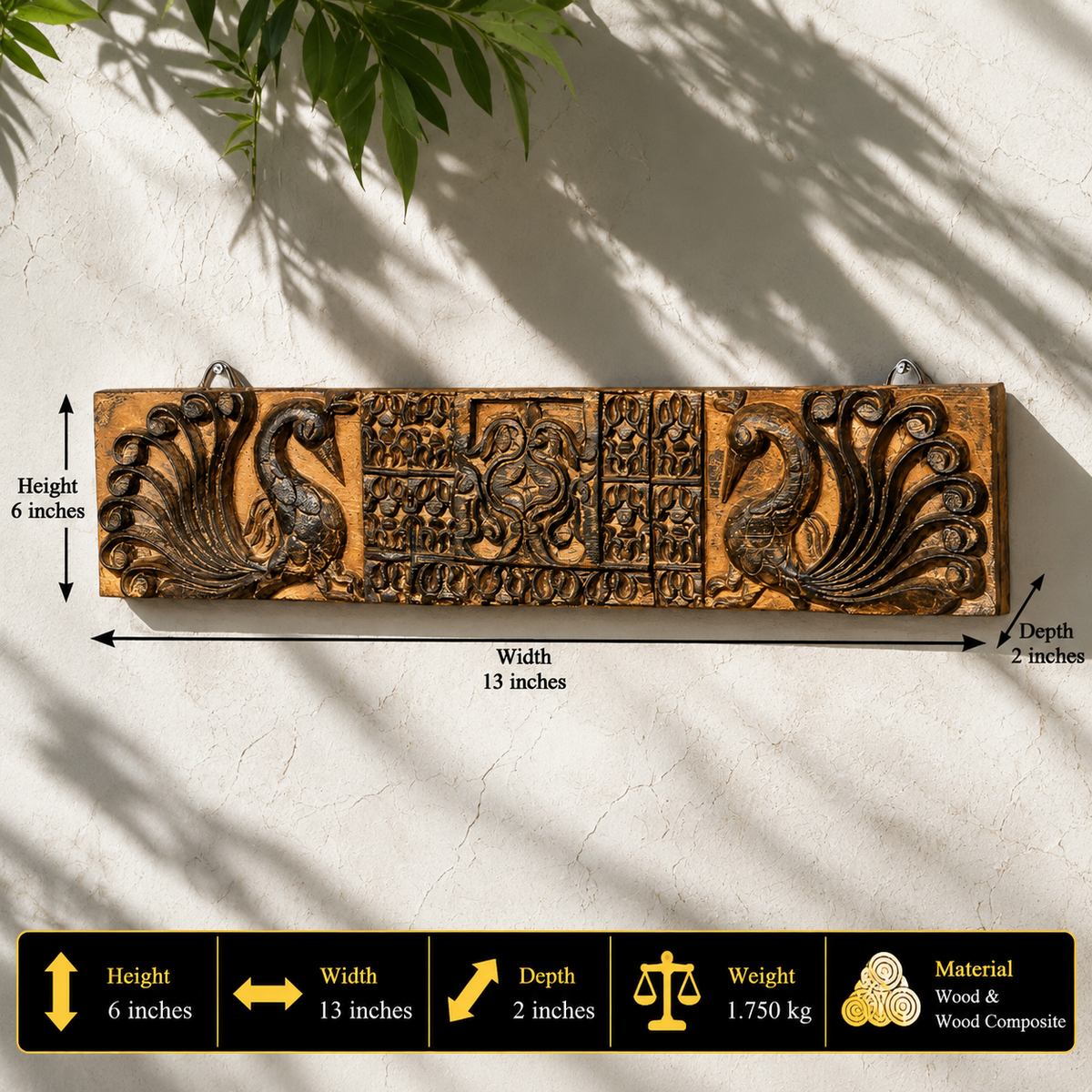 Wood Wall Panel Peacock
