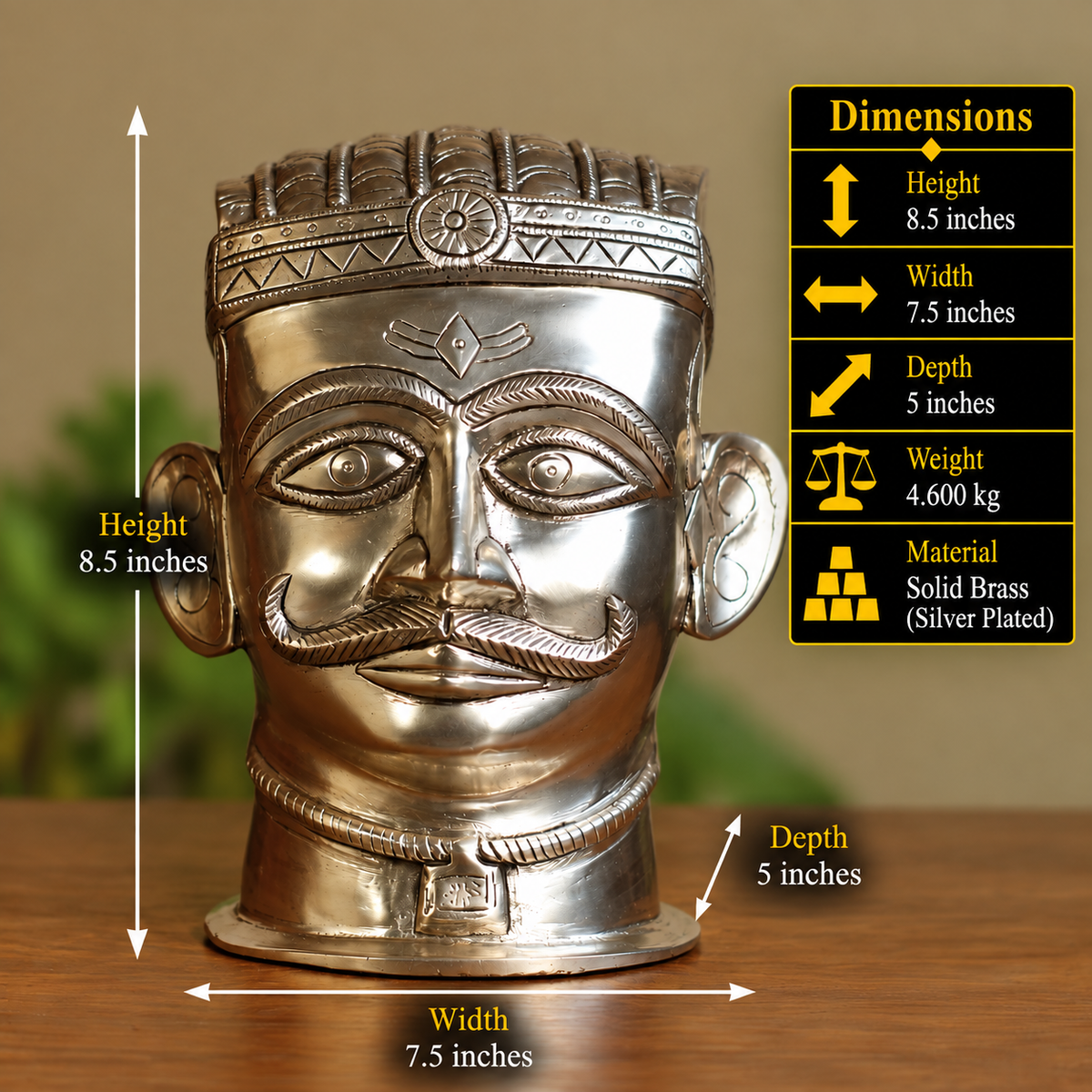 Brass Shiva Mukhlingam Idol