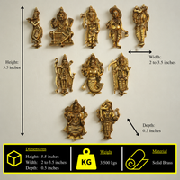 Brass Dasavathar Set – Wall Hanging for Temple and Pooja Room