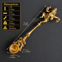 Brass Ganesha Pooja spoon
