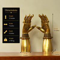 Brass Pair Of Lady Hands