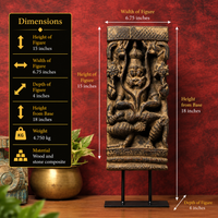 Vintage Wood/ Stone Narsimha