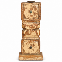 Vintage Wood Candle Holder