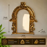 Brass Prabhawali Kirtmukha Wall Hanging