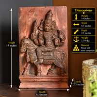 Vintage Wood /Stone Shiva Idol