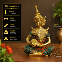 Brass Thai Musicians Stonework