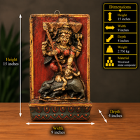 Vintage Wood / Stone Kali Mahisura Mardini Idol