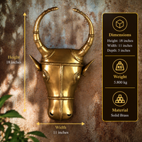 Brass Bull Head Wall Hanging