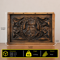 Hand-Carved Teak Wood Art Work -Wall Hanging