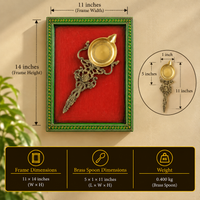 Brass Spoon Wooden Frame