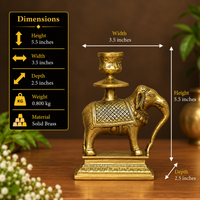 Brass Elephant Candle Stand