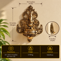 Brass Ganesha Wall Hanging Diya