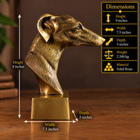 Brass Dog Bust