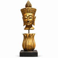 Wooden Vintage Buddha Face