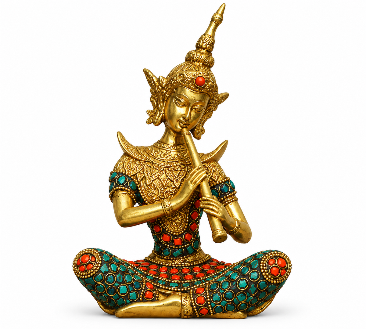 Brass Thai Musicians Stonework