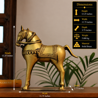 Brass Vintage Finished Horse