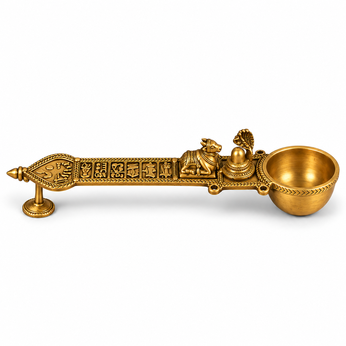 Brass Nandi - Shivling Tribal Art Spoon