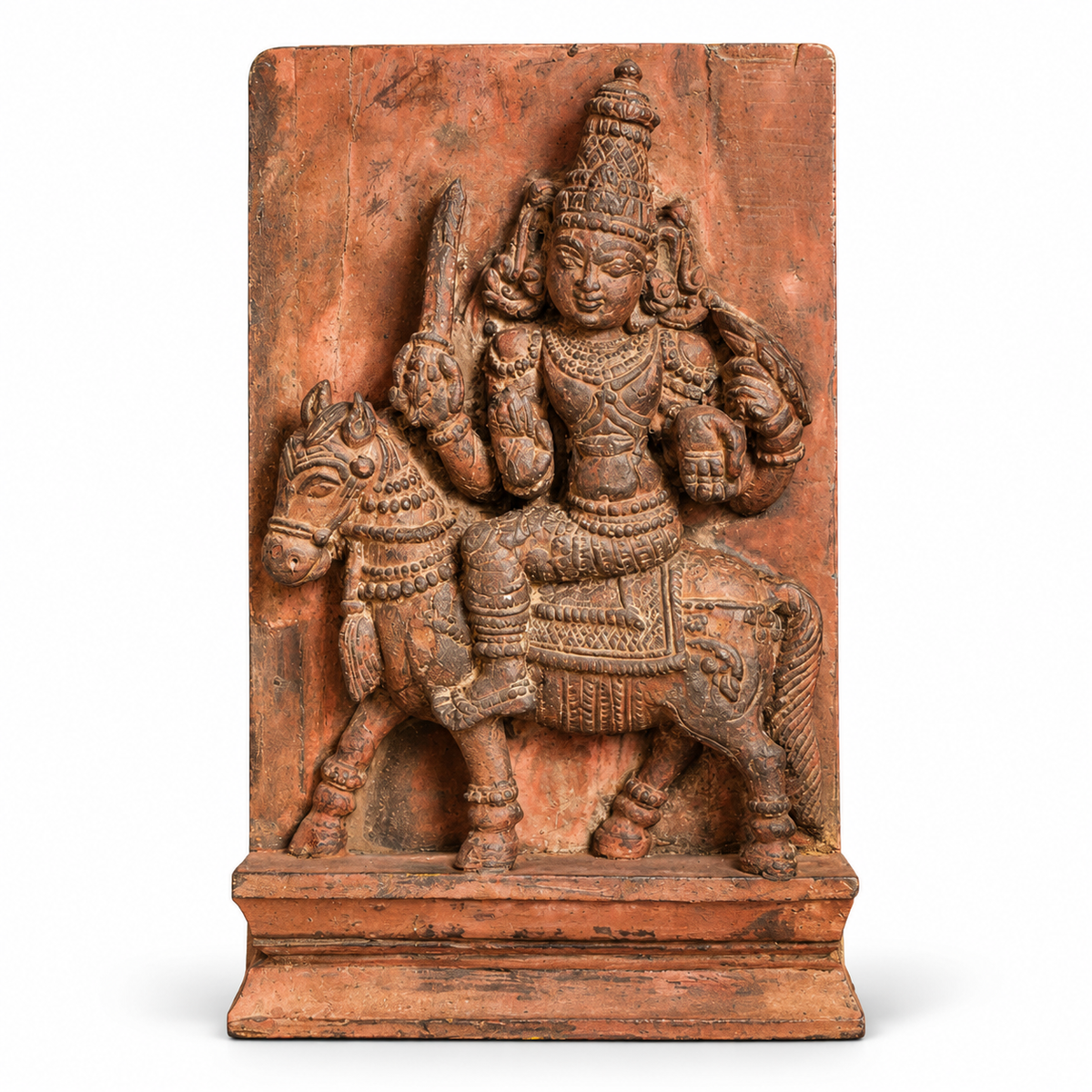 Vintage Wood /Stone Shiva Idol