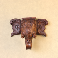 Handcrafted Wooden Elephant Trunk Wall Shelf
