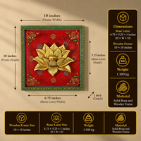 Brass Lotus Wooden Framed
