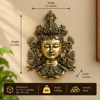 Wall Hanging Brass Tara Mask