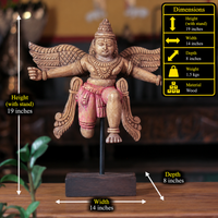Vintage Wooden Garuda Sculpture