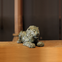 Bronze Reclining Lion Sculpture