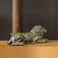 Bronze Reclining Lion Sculpture