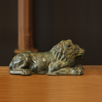 Bronze Reclining Lion Sculpture