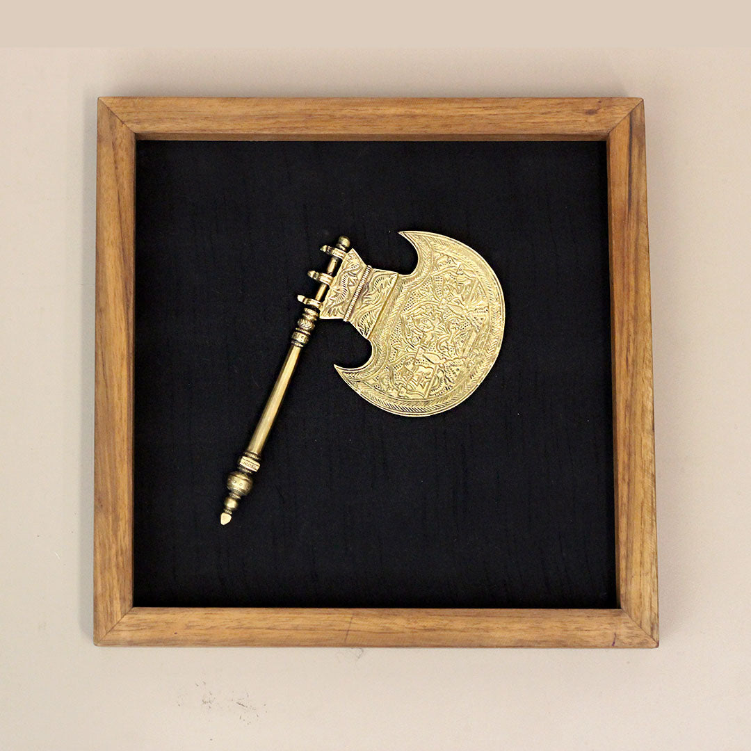 Brass Vintage Style Pankha In Frame