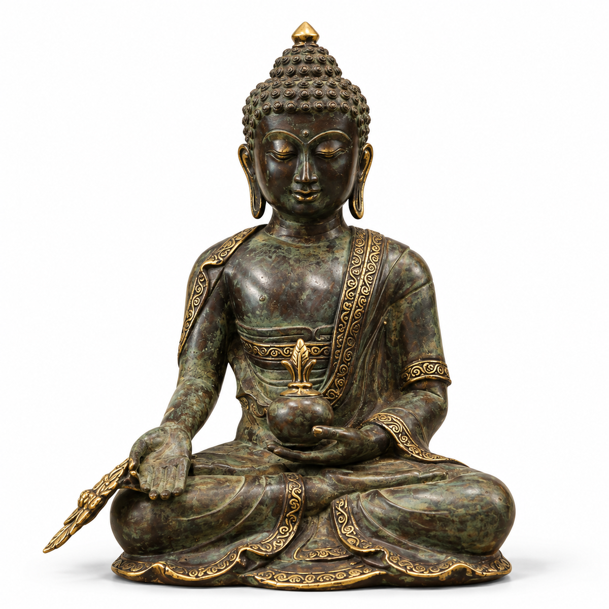 Buddha – The Healer and Enlightened One (Indonesian Bronze Sculpture)