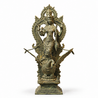 Balinese Bronze  Saraswati On Swan 18"