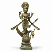 Balinese Bronze  Saraswati On Swan