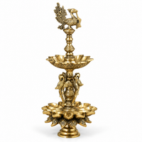 Brass Oil Lamp with Annapakshi