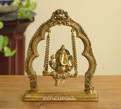 Brass Ganesh on Swing