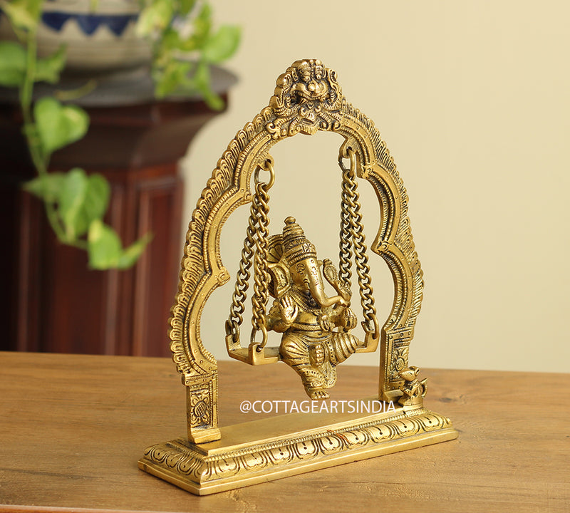 Brass Ganesh on Swing