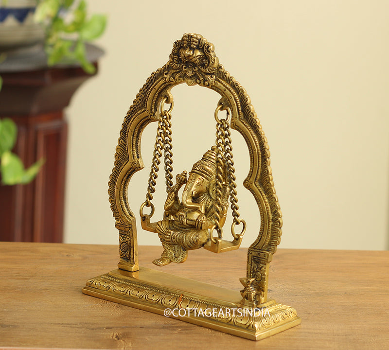 Brass Ganesh on Swing