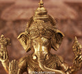 Brass Ganesh Sitting 12.5"