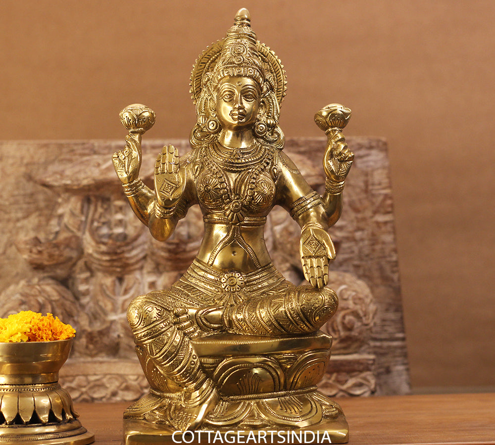 Brass Laxmi Sitting