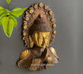 Brass Buddha Mask Wall Hanging Namaste