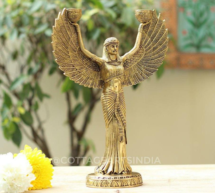 Brass Egyptian Goddess Isis
