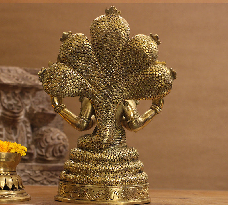 Brass Vishnu Sitting 12 inches
