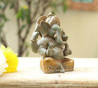 Brass Ganesha In Rustic Finish